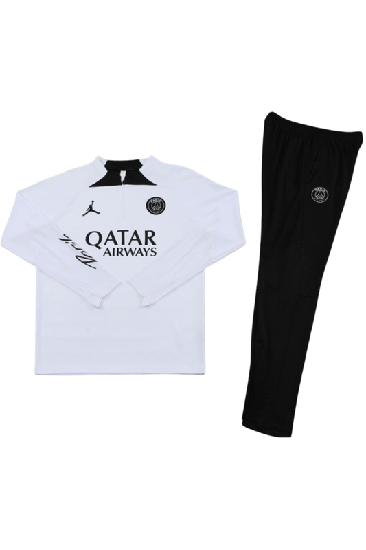 PSG Paris Saint Germain Black and White Tracksuit