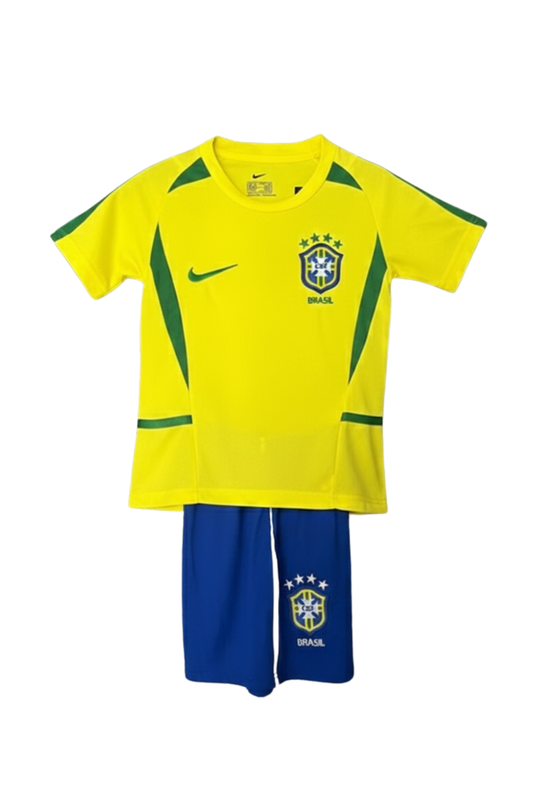Brazil 2002 Home Jersey Kids Size