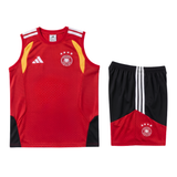 Germany Red Sleeveless Set
